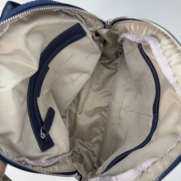 Calvin Klein Navy Blue Sussex Backpack Purse | Silver Hardware main image 9
